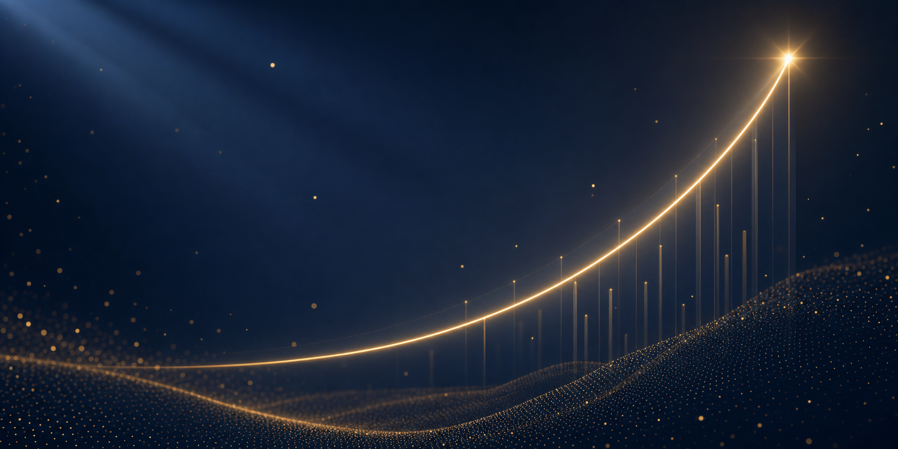 Abstract visualization of a rising credit profile